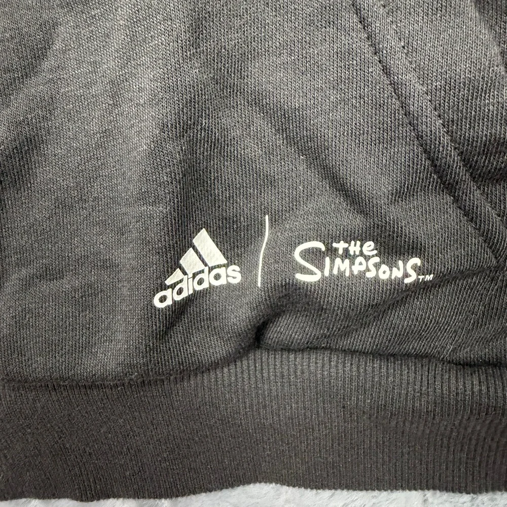 Adidas x The Simpsons Mens Black Sled Graphic Hoodie Sweatshirt Medium GS6314